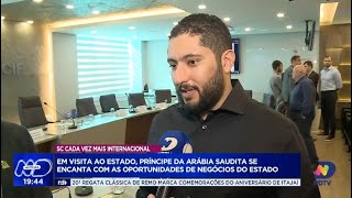 Príncipe da Arábia Saudita visita SC para evento de empreendedorismo [upl. by Ramas]