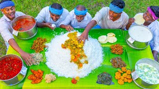 VEG THALI  15 Varieties of Veg Recipes  Huge South Indian Veg Thali Recipes Cooking In Village [upl. by Enylcaj]