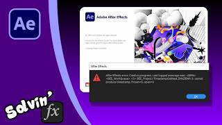 How to fix common After Effects crashes [upl. by Leamhsi]