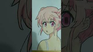 Yuno Gasai futurediary drawing anime [upl. by Sommer444]