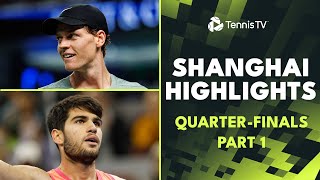 Alcaraz vs Machac Sinner vs Medvedev Feature  Shanghai 2024 QuarterFinal Highlights Part 1 [upl. by Alema]