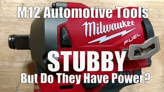 Milwaukee M12 FUEL Stubby Impact Wrenches in 12quot 38quot amp 14quot Anvils For Tight Spaces [upl. by Riorsson622]