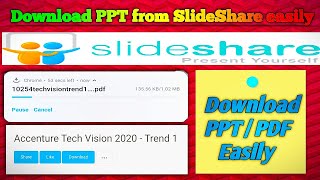 How to download PPTPDF from SlideShare easily in mobile phone [upl. by Hanny]