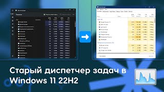 Возвращаем старый диспетчер задач на Windows 11 22H2 [upl. by Montague]