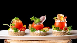 Stuffed tomatoes – let your imagination run wild Finger foods easy recipe [upl. by Colinson751]