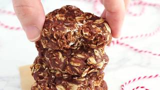 Healthy No Bake Cookies Vegan  GlutenFree [upl. by Anitteb]