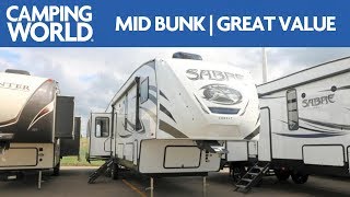 2019 Forest River Sabre 36BHQ  Bunkhouse Fifth Wheel  RV Review Camping World [upl. by Hachmin]