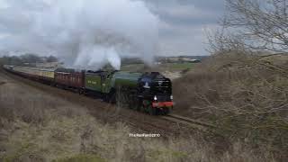 Flat out 60163 Tornado Storms Upton Scudemore Bank Warminster England 14022010 [upl. by Hoffarth866]