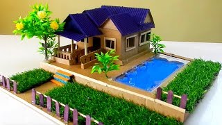 How To Make A Beautiful Mansion From Cardboard 33  Dream House  Crafts Ideas [upl. by Rekrap]