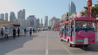 China City Walk  Qingdao  漫步青岛沿海步道  Seaside from Olympic Center to May 4th Square [upl. by Llert87]