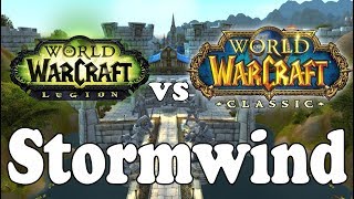 Current WoW vs Classic WoW STORMWIND [upl. by Dnalrag]