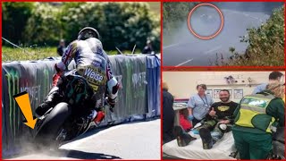 HEAVY CRASH 🔴 Peter Hickmans HIGHSPEED CRASH at Ginger Hall Isle of Man Senior TT 2024 [upl. by Ainahs52]