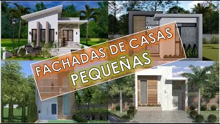 FACHADAS de CASAS PEQUEÑAS BONITAS y SENCILLAS [upl. by Kurtzman]