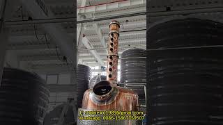 3000L copper still with copper reflux columns versatile still for making gin vodka whisky brandy [upl. by Elocel449]