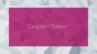 Cayden Baker  appearance [upl. by Eiluj]