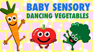 Baby Sensory  Dancing Vegetable Video  Fun Learning for Infants  The Nursery Channel [upl. by Aivizt424]