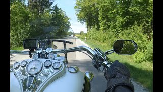 Boss Hoss Tour April 2021 durch Bayern first springtime ride in Bavaria realistic driving impression [upl. by Daffie622]