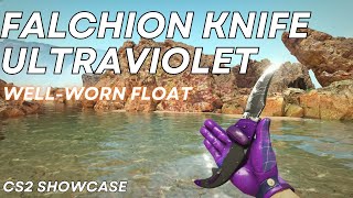 Falchion Knife Ultraviolet WellWorn  CS2 Skin Showcase 978 [upl. by Honan736]