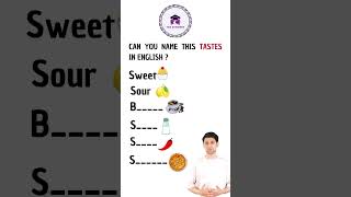 Learn the name of the tastes with us TheAssigner english englishtips learnwithus [upl. by Warring]