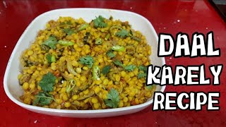 Punjabi style daal Karely Recipe  Cooking class for beginners  Dal karela recipe foodandtaste [upl. by Hsekar]