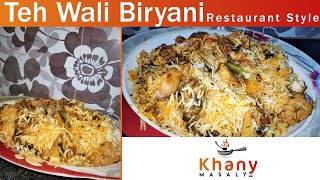 Teh Wali Biryani  Restaurant Style  Pakistani Biryani  By Khany Masaly [upl. by Tarfe]