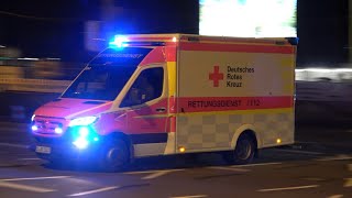 🚑 S7S3 RTW Doppelpack mit Hornumschaltung 🚑 RTW 3833 DRK Esslingen  RTW 1834 DRK Stuttgart [upl. by Miltie]