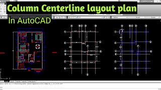 Column centerline layout plan in autocad  Footing layout  Position your column [upl. by Aivatco]