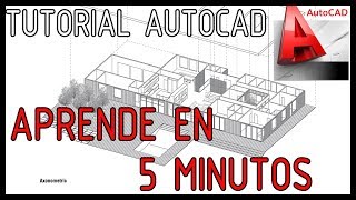 Autocad en 5 Minutos  Los comandos básicos para empezar [upl. by Retep224]