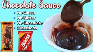 2 Types Of Chocolate Sauce Recipes Without Cocoa Powder  Chocolate Sauce Recipe  Chocolate Ganache [upl. by Amla]