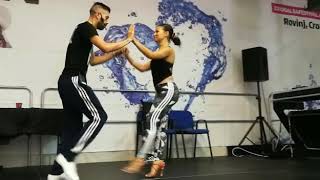 Panagiotis and Myrto on2 Workshop Croatian Summer Salsa Festival 2018 [upl. by Eecyal472]