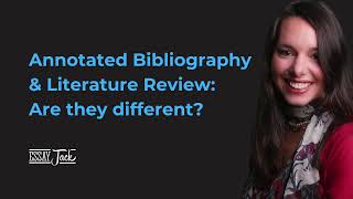 Annotated Bibliography vs Literature Review Are they different [upl. by Jerrilee]