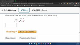 Calculus 1  HW1 Q18  23020  WebAssign [upl. by Daas]