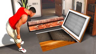 Inside Franklins BASEMENT in GTA 5 Secret [upl. by Holtz]