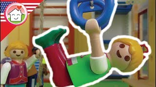 Playmobil movie english Kiddy Gym  The Playmobil Hauser Family kids cartoons [upl. by Porty824]