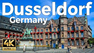 Dusseldorf Germany Walking Tour 4k Ultra HD60fps – With Captions [upl. by Domingo]