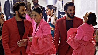 Riteish Deshmukh with Wife Genelia  Cuteness Overloaded  Jio World Plaza Launch [upl. by Aratehs]