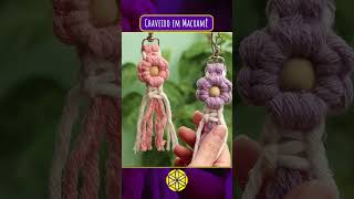 Tutorial Chaveiro de Flor em Macramêmacrame tutorialmacrame macramediy handmade art [upl. by Kruter]