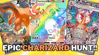 How many CHARIZARD CARDS Can We Pull  The Ultimate Charizard Hunt [upl. by Yxor]