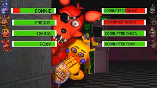 SFM FNaF Rockstar vs Corrupted WITH Healthbars [upl. by Akemahc581]