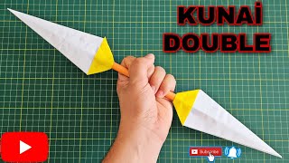 DIY  KAĞITTAN 2 DAKİKA DA ÇİFT TARAFLI BIÇAK YAPIMI  HOW TO MAKE A PAPER KUNAİ ORİGAMİPAPERCRAFT [upl. by Aivax359]