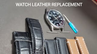 WATCH LEATHER STRAP REPLACEMENT  Easy and simple [upl. by Aivax]