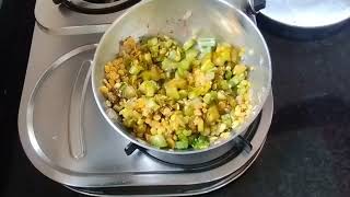 पडवळ भाजी रेसीपी snake gourd recipe viral shorts padwal bhaji recipe [upl. by Noiemad]