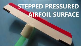 Light weight low cost DRONE wing with steeped airfoil on pressured wing surface boosts liftpatented [upl. by Sabir]