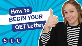 How to start a HIGHSCORING OET letter [upl. by Lebbie]