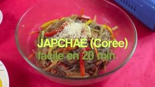 Japchae Nouilles coréennes avec viande et légumes [upl. by Elimaj931]