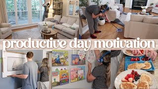 PRODUCTIVE SUMMER HOMEMAKING MOTIVATION cleaning around the house home decorating daily routine [upl. by Eicul]