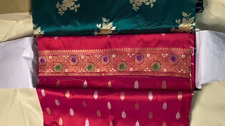 Pure Katan Silk Saree  banarasi saree  JMSHandlooms [upl. by Yci]