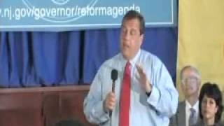 Governor Christie Responds To Teacher During Town Hall [upl. by Ettevroc474]