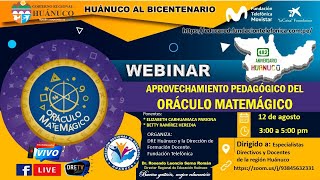 WEBINAR APROVECHAMIENTO PEDAGÓGICO DEL ORÁCULO MATEMÁGICO APLICATIVO INSTALADO EN LAS TABLETAS [upl. by Benzel]