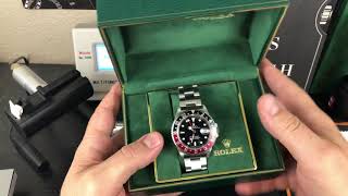 ROLEX GMT MASTER II 16760 FAT LADY REVIEW [upl. by Anaimad]